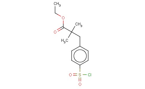 ETHYL 2,2-DIMETHYL-3-(4-CHLOROSULFONYLPHENYL)PROPIONATE